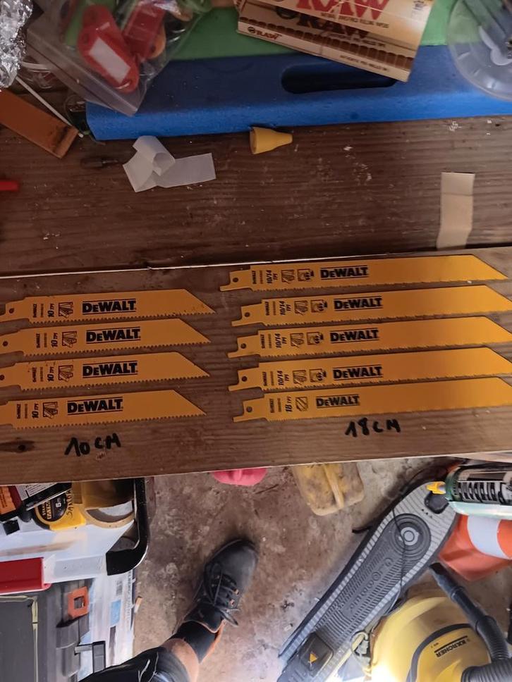 Zaagbladen dewalt voor schrobzaag, Doe-het-zelf en Bouw, Gereedschap | Zaagmachines, Nieuw, Reciprozaag, Ophalen of Verzenden