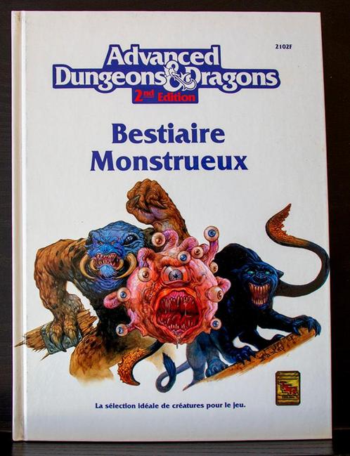 AD&D 2ndEd-Bestiare Monstreux TSR 1993, Hobby & Loisirs créatifs, Wargaming, Comme neuf, Autres types, Enlèvement ou Envoi