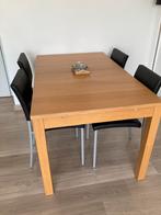 Eettafel naturel eiken, Huis en Inrichting, Ophalen, Gebruikt, Scandinavische stijl - eiken naturel, 6 tot 8 stoelen