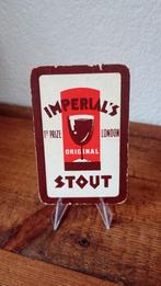 Brouwerij antiek bier Imperial Stout speelkaart, Overige merken, Reclamebord, Plaat of Schild, Gebruikt, Verzenden