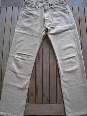 Jeansbroek heren, oker, Levi Straus 501, W31 L30, knopen, Enlèvement ou Envoi