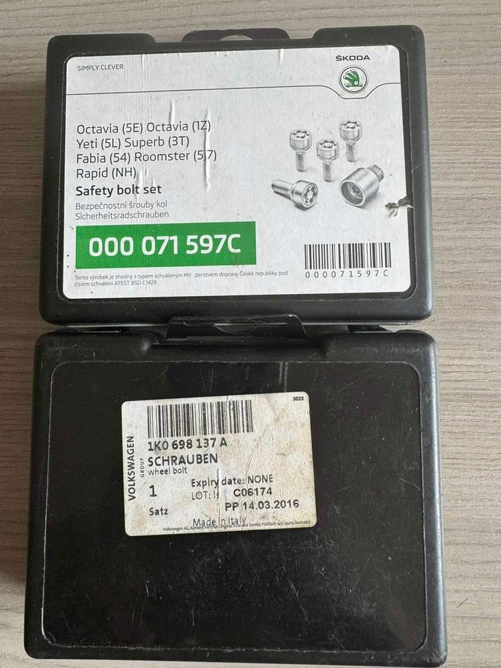 boulons de roue antivol origine Vw - Audi - Seat - Skoda, Auto diversen, Anti-diefstal, Zo goed als nieuw, Ophalen of Verzenden