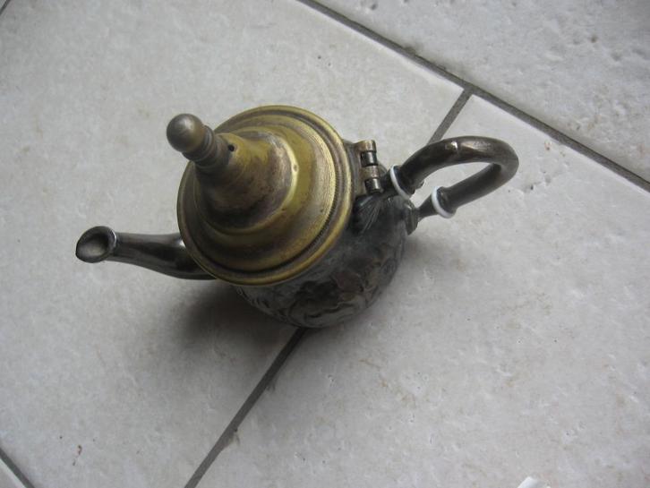 Schitterende kleine Marokkaanse Moulayhass-theepot. Da-produ, Antiek en Kunst, Antiek | Brons en Koper, Brons, Ophalen of Verzenden