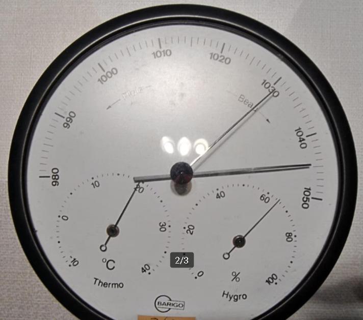 Station Météo BARIGO Baro/Thermo/Hygromètre circulaire mur., Audio, Tv en Foto, Weerstations en Barometers, Nieuw, Weerstation