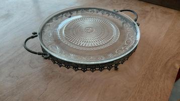 Uniek dienblad / taartenschotel / fruitschaal – vintage look beschikbaar voor biedingen