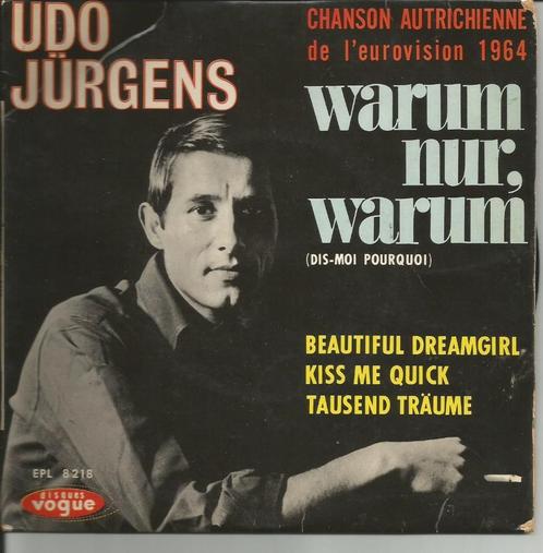 Udo Jürgens - Warum nur warum - EP -   Eurovision '64 -, CD & DVD, Vinyles Singles, EP, Pop, 7 pouces, Enlèvement ou Envoi
