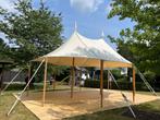 Stijlvolle witte sailcloth tent 6x12m, Gebruikt, Opvouwbaar, Overige typen, 6 meter of meer