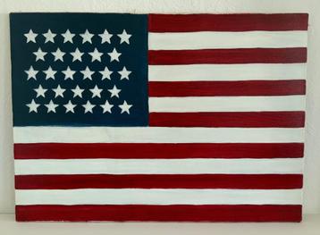 Amerikaanse Vlag  Schilderij  beschikbaar voor biedingen