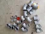 Pvc bochten met manchet  en eind doppen 125mm, Doe-het-zelf en Bouw, Ophalen, Zo goed als nieuw