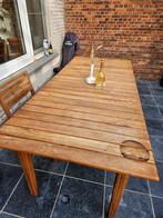 Tuintafel van teakhout, Jardin & Terrasse, Tables de jardin, Enlèvement, Utilisé, Rectangulaire, Bois de teck