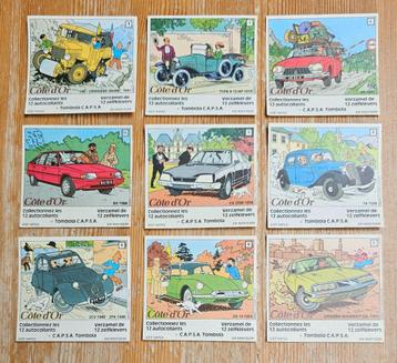 Kuifje 9 stickers Citroën/Côte d'Or 1984 Hergé Tintin beschikbaar voor biedingen