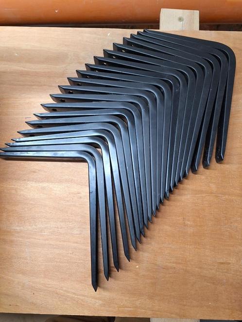 20 x zwarte plankdrager duraline 20x25cm - 35kg, Bricolage & Construction, Quincaillerie & Fixations, Comme neuf, Autres types
