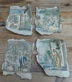 SALE Verbrande prenten met oude beroepen, Antiek en Kunst, Curiosa en Brocante, Ophalen of Verzenden