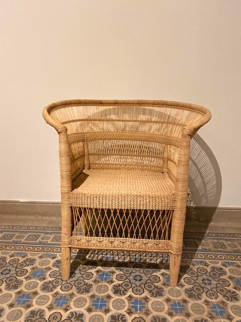 Bamboe fauteuil - rieten / Malawi stoel, Huis en Inrichting, Stoelen, Nieuw, Eén, Riet of Rotan, Overige materialen