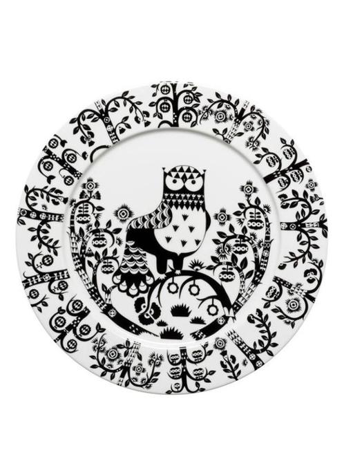 Assiette Iittala Taika 30 cm noir/blanc ; 6 pièces, Maison & Meubles, Cuisine | Vaisselle, Comme neuf, Assiettes(s), Autres styles