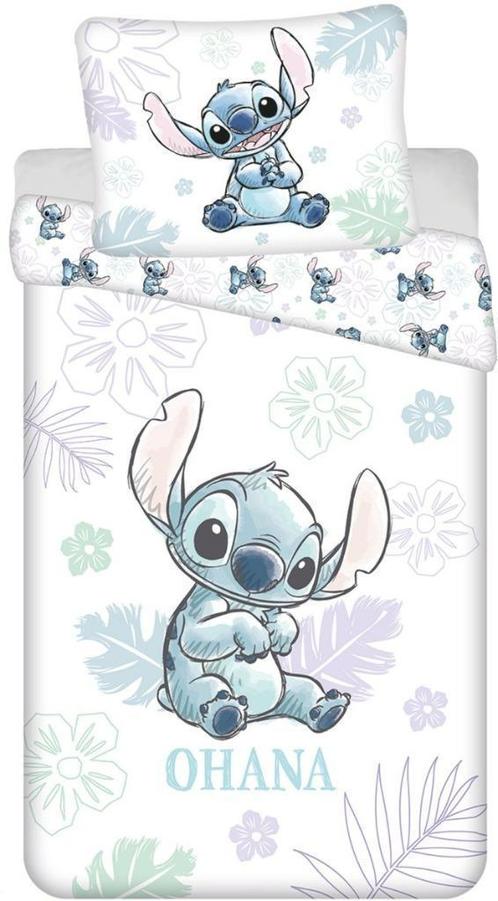 Stitch eenpersoons Dekbedovertrek Ohana 140 x 200 - Disney, Kinderen en Baby's, Kinderkamer | Beddengoed, Nieuw, Dekbedovertrek