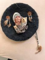 Indiaan + wolf beeld om op te hangen, Ophalen, Huis en Inrichting
