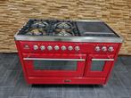 🔥 Poêle Luxe Boretti Majestic 120 cm rouge Coupe de Feu, Electroménager, Cuisinières, Comme neuf, 5 zones de cuisson ou plus