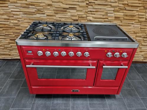 🔥 Poêle Luxe Boretti Majestic 120 cm rouge Coupe de Feu, Electroménager, Cuisinières, Comme neuf, Autoportant, 5 zones de cuisson ou plus