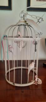 Maisons du Monde hanglamp van wit metaal met vogeldecoratie, Ophalen, Zo goed als nieuw, Metaal, Minder dan 50 cm
