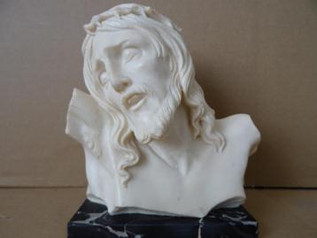 Vintage Jezusbeeld A. Santini borstbeeld buste Jezus 15cm beschikbaar voor biedingen