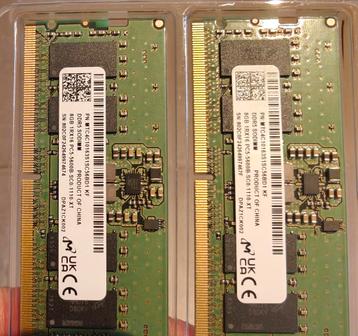 2x8gb Ram DDR5 5600 SODIMM (pour pc portable) beschikbaar voor biedingen