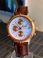 Chrono Eberhard Grande Crosière als nieuw, Leer, Staal, Polshorloge, Zo goed als nieuw