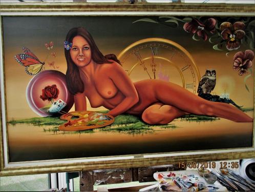 naakt schilderij, Antiek en Kunst, Kunst | Schilderijen | Klassiek, Ophalen