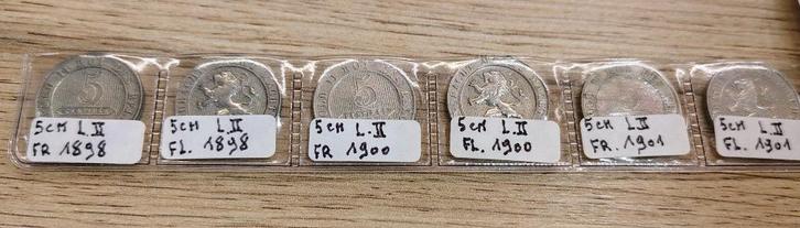 6 pieces 5 centimes - Léopold 2 1898/1900/1901, Postzegels en Munten, Munten | Europa | Euromunten, Losse munt, 5 cent, België