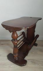 Vintage massief houten bijzettafeltje, Ophalen, Minder dan 45 cm, Minder dan 55 cm, Gebruikt
