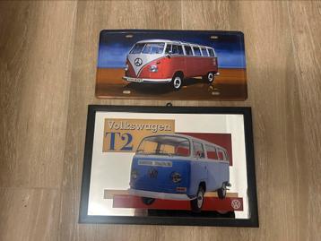 Plaque décorative miroir Volkswagen Vw T1 et T2 publicité  disponible aux enchères