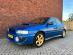 Subaru Impreza 555 2.0 GT Turbo AWD 1998 Blauw, Auto's, Zwart, Blauw, Alcantara, Handgeschakeld