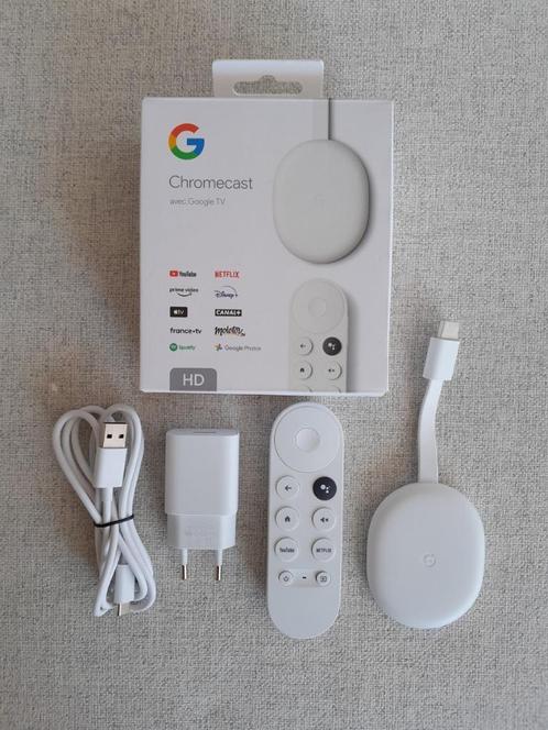 Google Chromecast HD met Google TV - Als nieuw!, Audio, Tv en Foto, Mediaspelers, Zo goed als nieuw, Ophalen of Verzenden