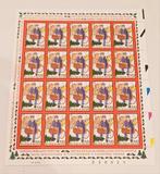 Volledig blad kerstzegels België, Ophalen of Verzenden, Postfris