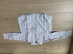 wit hemd met blauw bruine streepjes maat 104, Ophalen of Verzenden, Gebruikt, Jongen, Shirt of Longsleeve