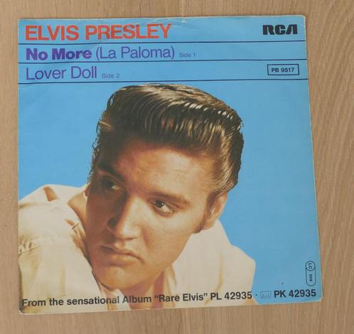 7"  Elvis Presley ‎– No More (La Paloma), CD & DVD, Vinyles Singles, Utilisé, Single, Rock et Metal, 7 pouces, Enlèvement ou Envoi