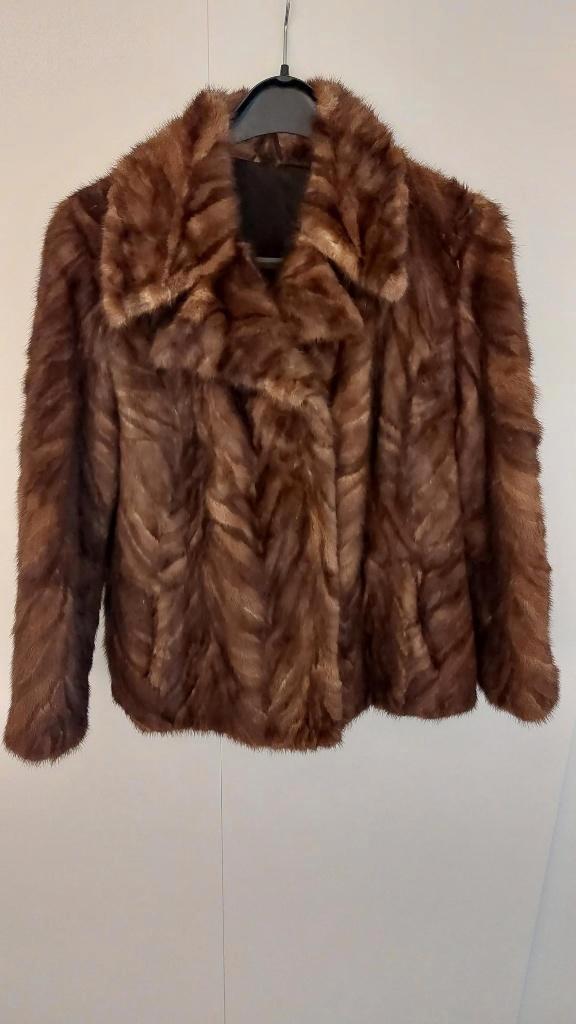 Prachtige korte bontjas, Kleding | Dames, Jassen | Winter, Zo goed als nieuw, Maat 38/40 (M), Bruin, Ophalen
