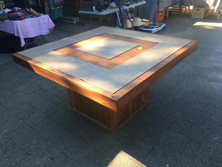 Teak eettafel, Huis en Inrichting, Tafels | Eettafels, Zo goed als nieuw, 100 tot 150 cm, 100 tot 150 cm, Vijf personen of meer