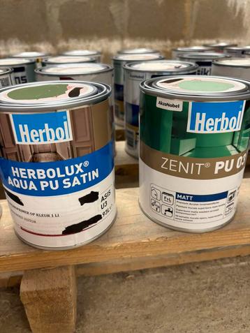 Herbol twee soorten groene muurverf 1liter beschikbaar voor biedingen