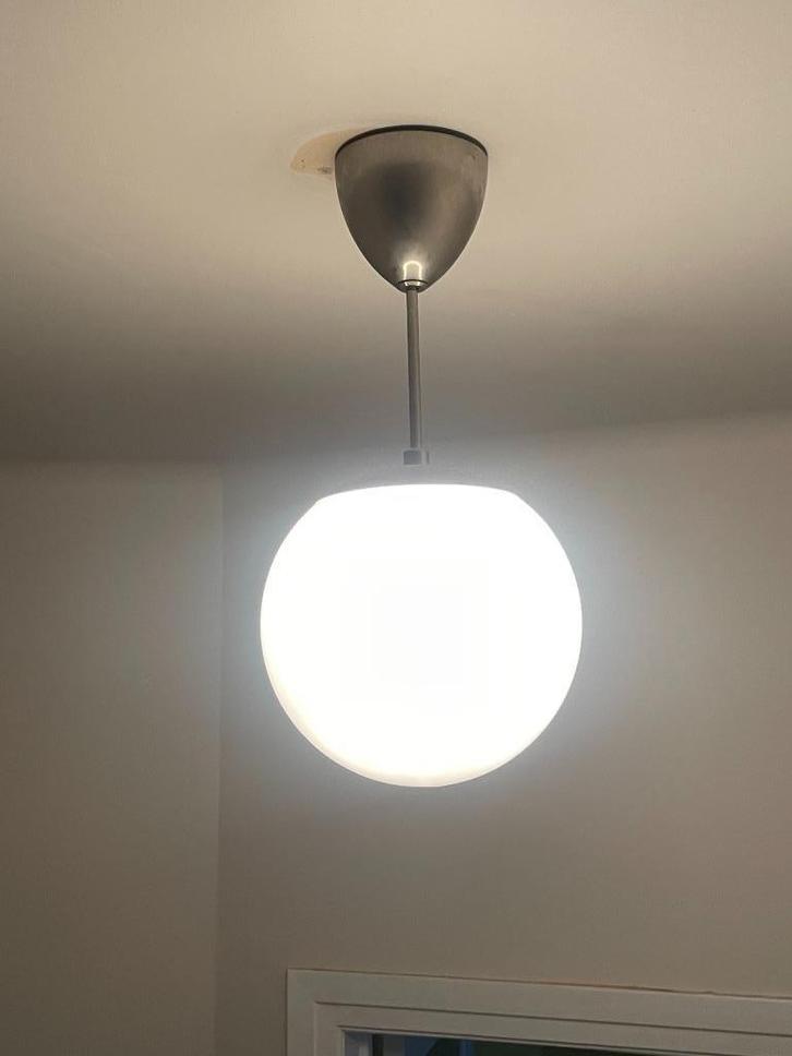 3 luminaires HOLJES, Huis en Inrichting, Lampen | Hanglampen, Zo goed als nieuw, 50 tot 75 cm, Glas, Metaal, Ophalen