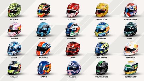 F1 2025 Pilotenhelmen stickers, Verzamelen, Automerken, Motoren en Formule 1, Nieuw, Ophalen of Verzenden
