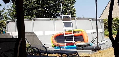 Rond opbouwzwenbad incl warmte(pomp), zandfilter, robot, ..., Tuin en Terras, Zwembaden, Gebruikt, Opzetzwembad, 120 cm of meer
