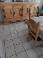 Eetplaats (2 kasten / Tafel / 6 stoelen), Ophalen, Gebruikt, Eikenhout, Met deur(en)