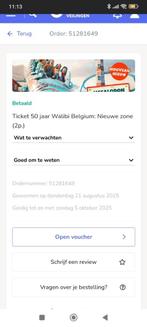 Walibi tickets (2 personen), Twee personen, Ticket of Toegangskaart