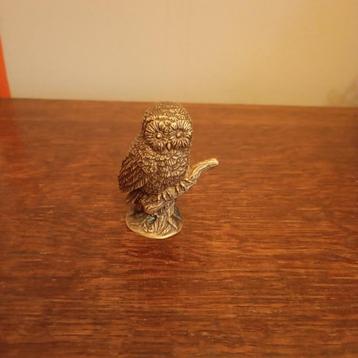 Antieke miniatuur uil Franklin Mint beschikbaar voor biedingen
