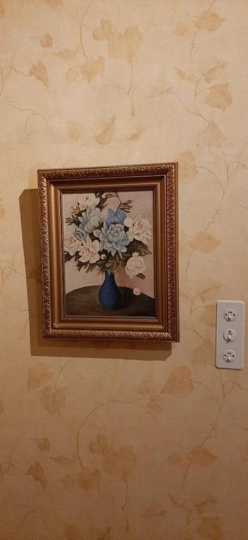 Vaas met bloemen schilderij beschikbaar voor biedingen