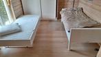 Bed 90x200 met extra schuif (bed), incl 2 matrassen, Huis en Inrichting, Slaapkamer | Bedden, Ophalen, Wit, 200 cm, Hout