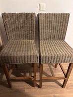 2 barstoelen, Huis en Inrichting, Barkrukken, Ophalen, Met voetsteun, Hout, 60 tot 90 cm