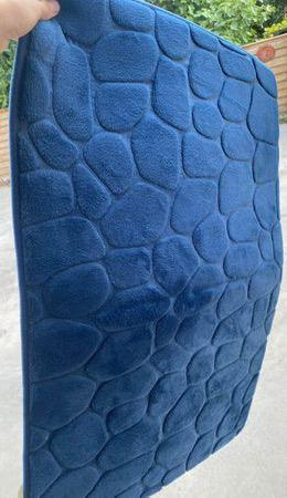 badmat blauw in tegelmotief 80 x 50 cm Nieuw