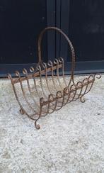 IJzeren mand met handvat, landelijke stijl., Antiek en Kunst, Ophalen